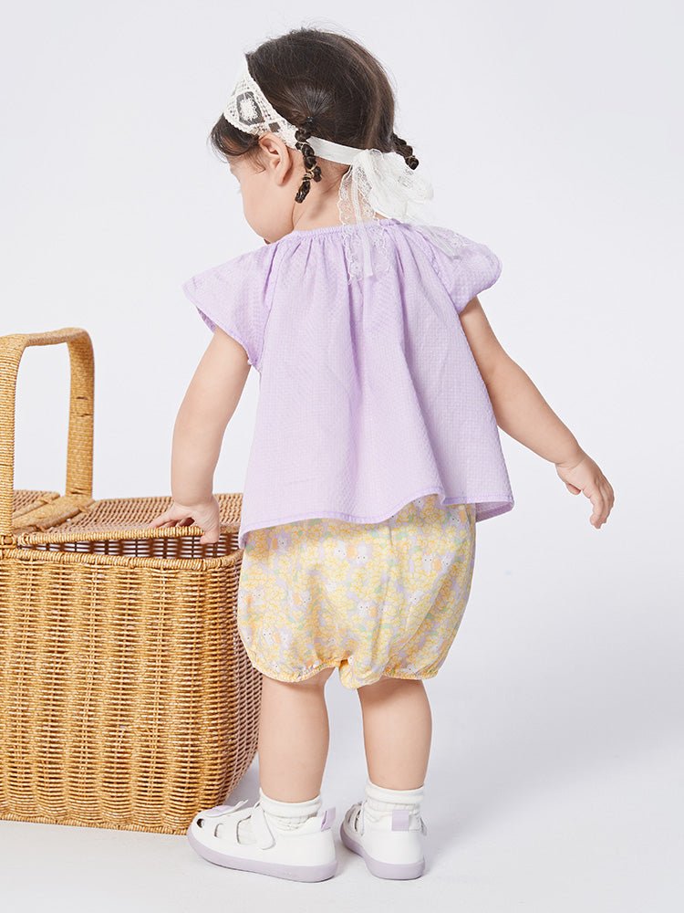 【網店專限】balabala 女嬰童甜美短袖套裝 0-3歲 - balabala