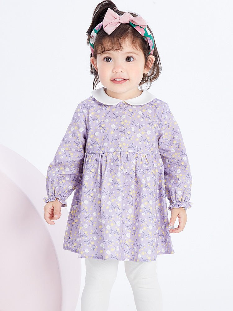 【線上專享】 balabala 童裝嬰童女滿印印花梭織長袖套裝 0-3歲 - balabala