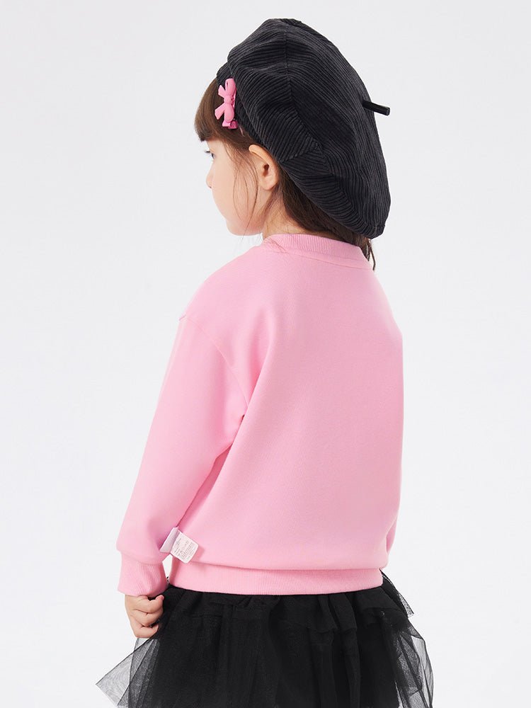 【線上專享】 balabala 童裝幼童中性小熊圓領衛衣 2-8歲 - balabala