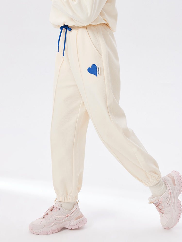 【線上專享】 balabala 童裝中童女彈力提花雙面布針織長褲 7-14歲 - balabala