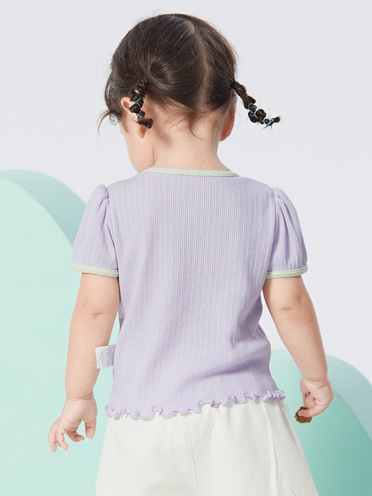 balabala 女嬰童國風設計短袖T恤 0-3嵗 - balabala