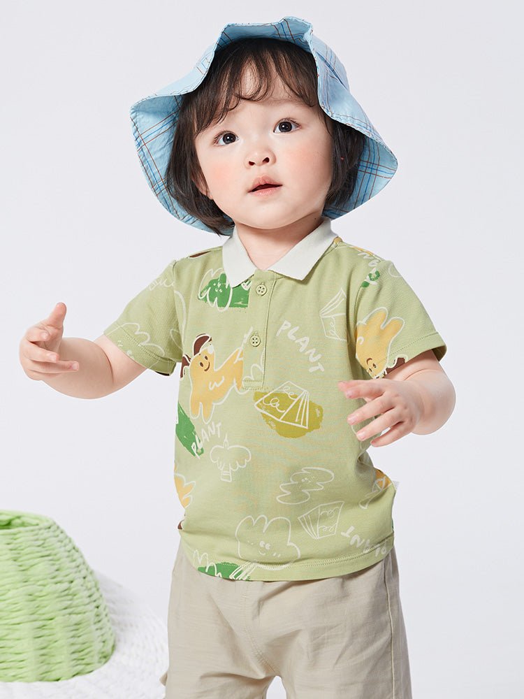 balabala 男嬰童親膚透氣短袖T恤 0-3嵗 - balabala