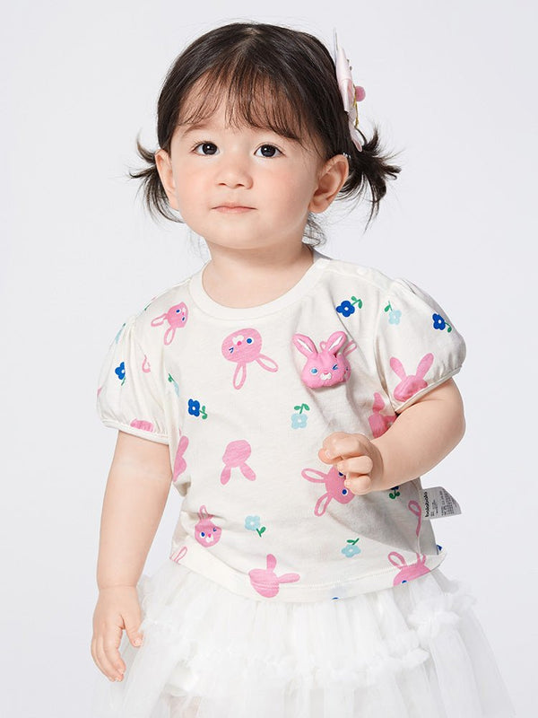 balabala 女嬰童兔子嬰童T恤 0-3歲 - balabala
