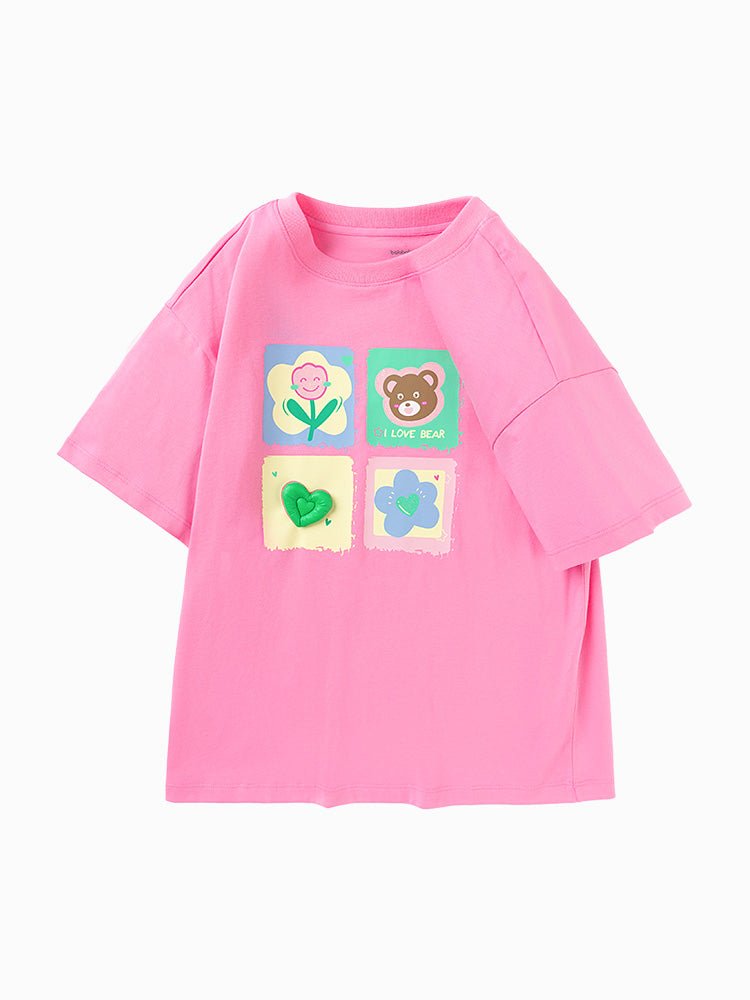 【網店專限】balabala 女童甜美圓領短袖T恤 7-14歲 - balabala