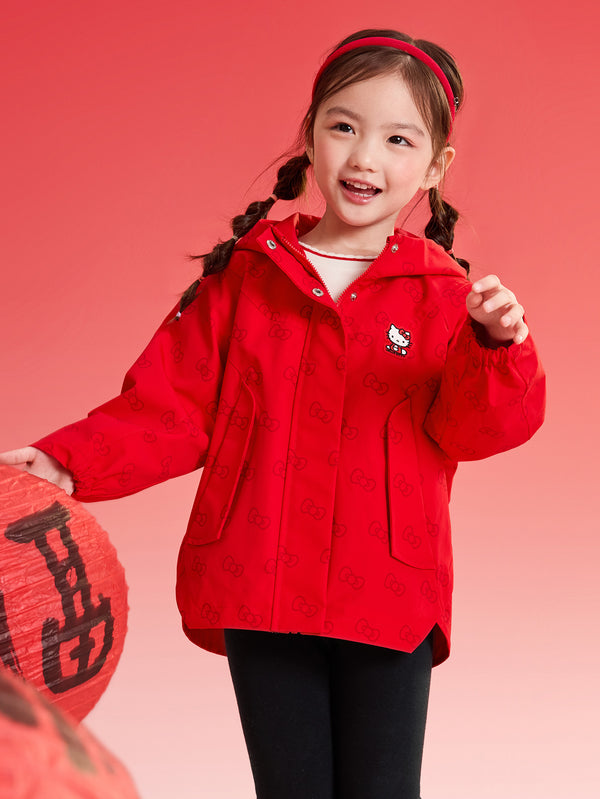 【HelloKittyIP商場同款】巴拉巴拉女童外套2025春秋新款連帽上衣