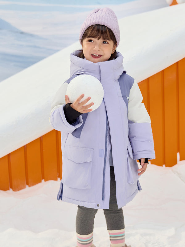 中性親子防風連帽羽絨服