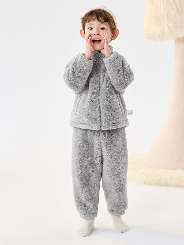 中性中幼童淨色寬鬆彈性家居