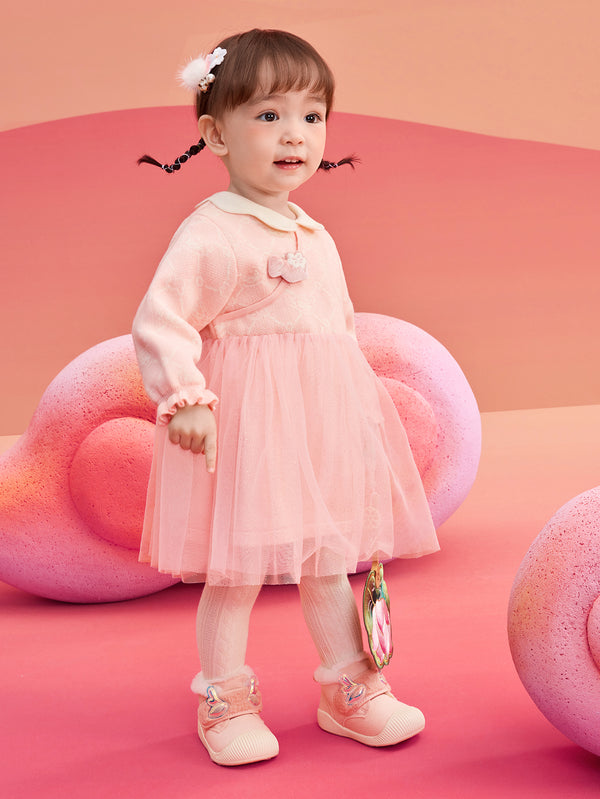 巴拉巴拉童裝嬰兒連衣裙兒童裙子2025新款春裝女寶寶公主裙新中式