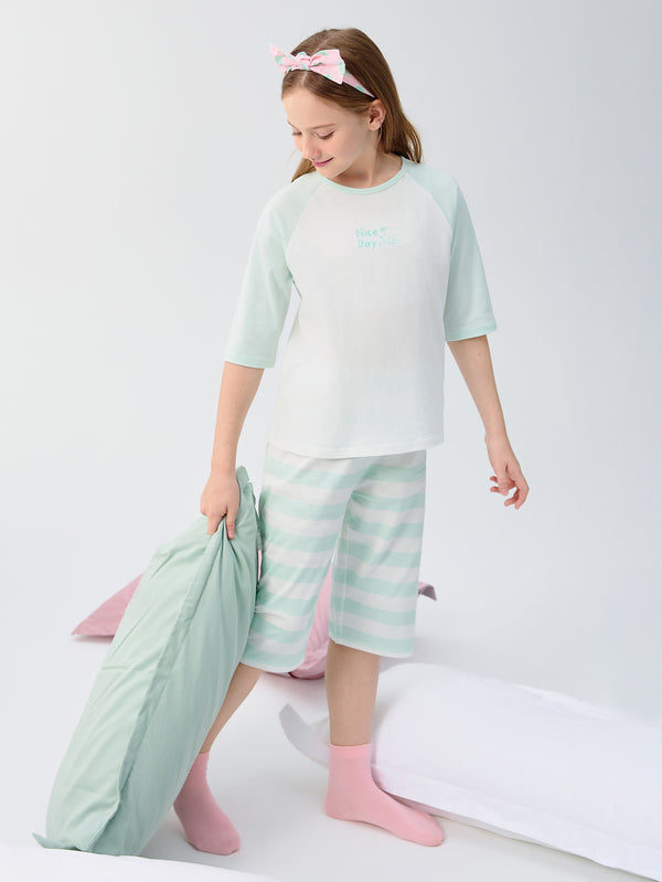 balabala兒童中性純棉家居服套裝
