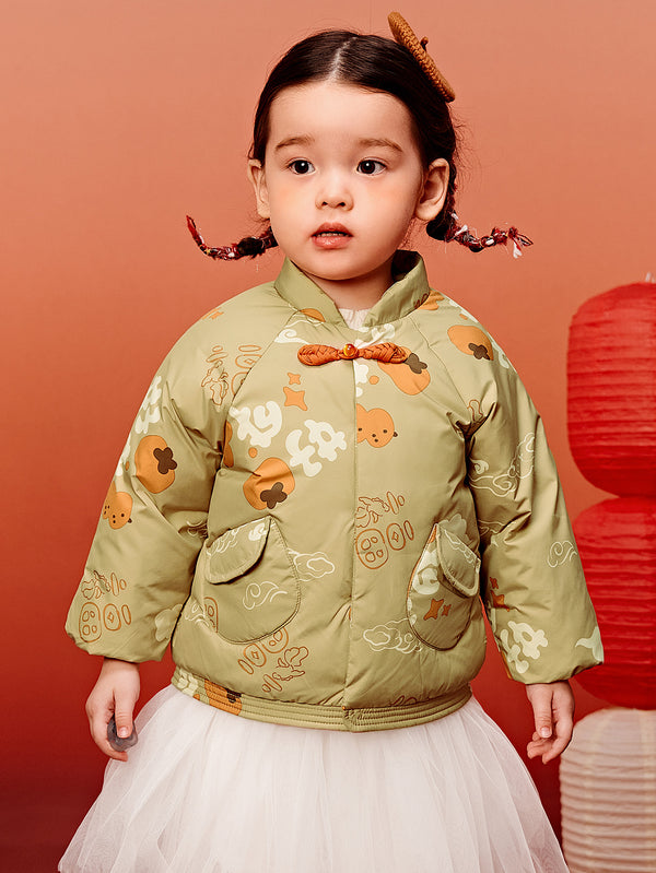【新年季非遺聯名】迷你巴拉男女童新中式拜年服防水防油棉服外套
