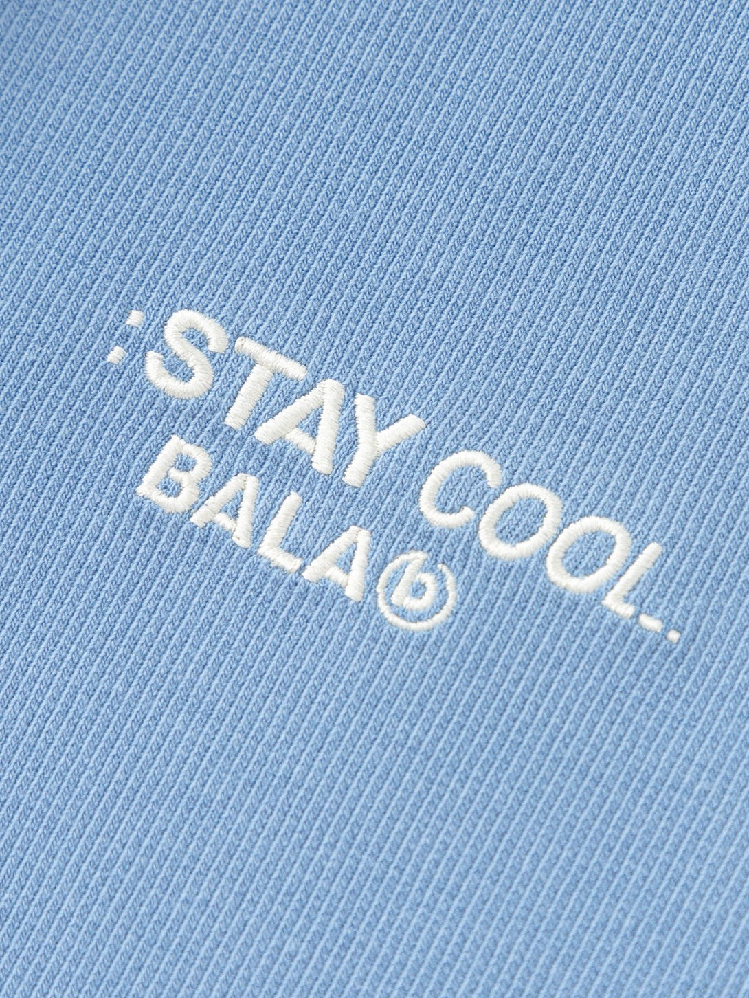 中性日常生活字母灰藍長袖衛衣 - balabala