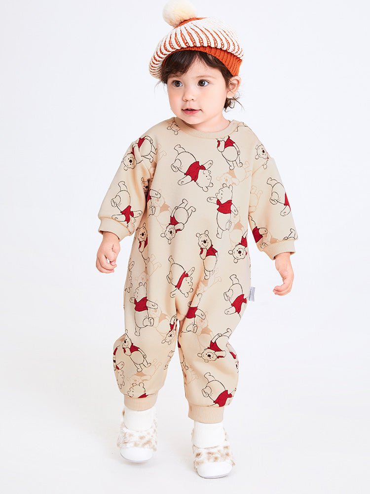 【線上專享】 balabala 童裝嬰童中性剪毛絨小熊針織連體衣 0-3歲 - balabala