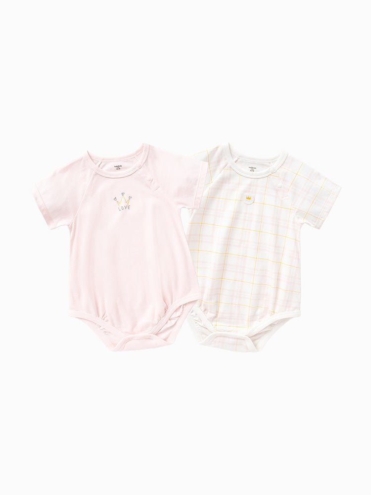 【網店專限】balabala 新生兒兩件裝全棉寶寶包屁衣三角衣 0-3歲 - balabala