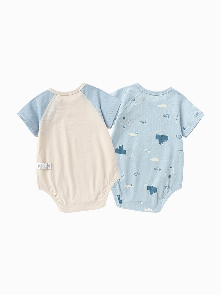 【網店專限】balabala 新生嬰兒兩件裝抗菌包屁衣爬服 0-3歲 - balabala