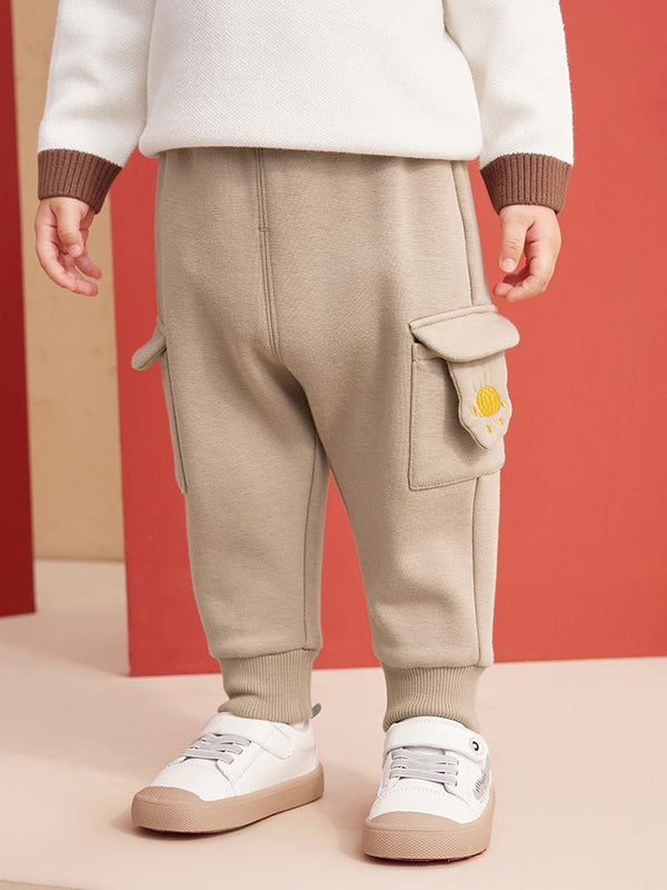【線上專享】 balabala 童裝嬰童中性剪毛絨針織長褲 0-3歲 - balabala