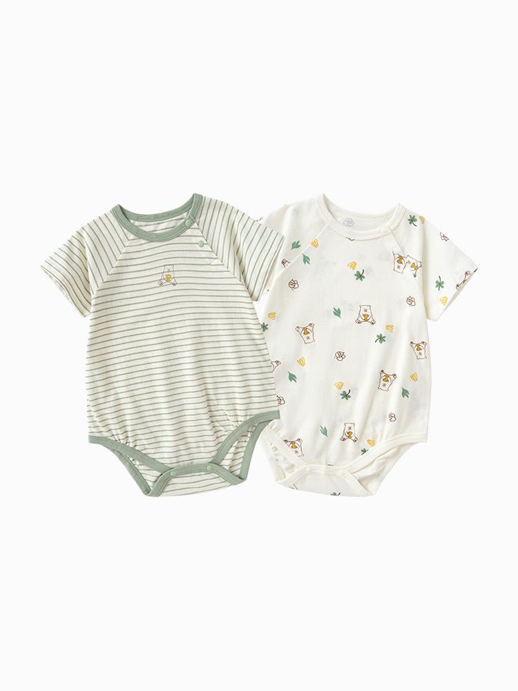 【網店專限】balabala 新生嬰兒兩件裝抗菌包屁衣爬服 0-3歲 - balabala