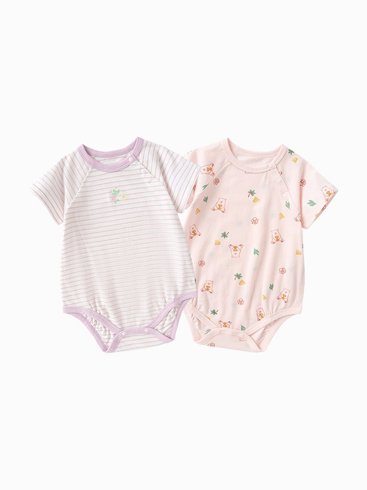 【網店專限】balabala 新生嬰兒兩件裝抗菌包屁衣爬服 0-3歲 - balabala