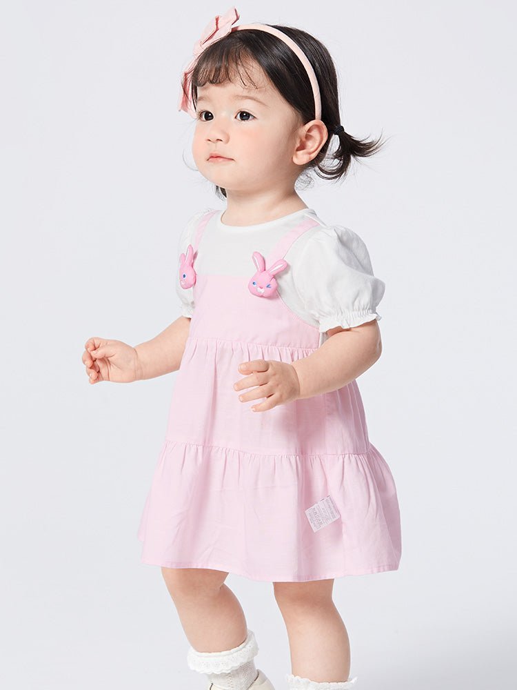 balabala 女嬰童兔子100%棉嬰童連衣裙 0-3歲 - balabala