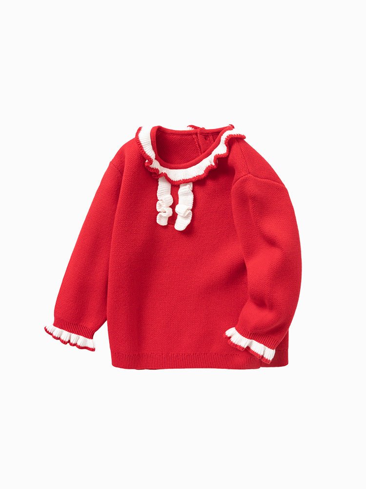 【線上專享】 balabala 童裝嬰童女100%棉淨色圓領毛衫 0-3歲 - balabala