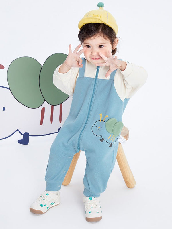 【線上專享】 balabala 童裝嬰童中性100%棉動物造型針織連體衣 0-3歲 - balabala