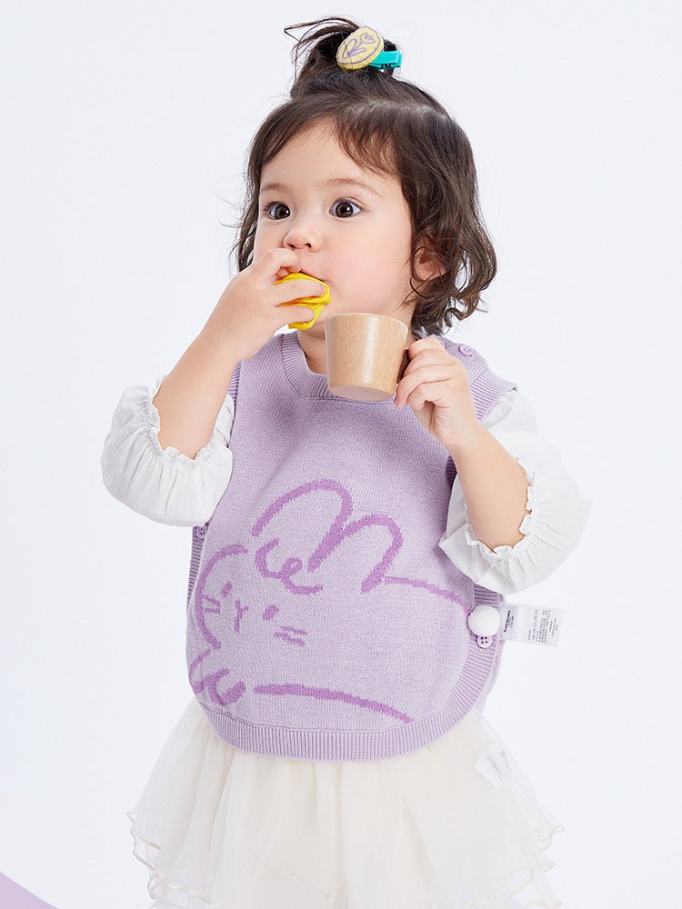 【線上專享】 balabala 童裝嬰童中性100%棉動物圖案毛織馬甲 0-3歲 - balabala