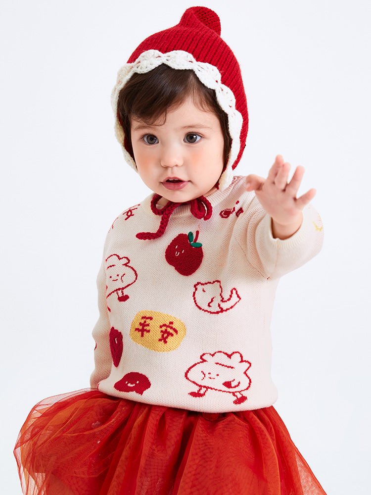 【線上專享】 balabala 童裝嬰童中性100%棉金魚福袋圓領毛衫 0-3歲 - balabala