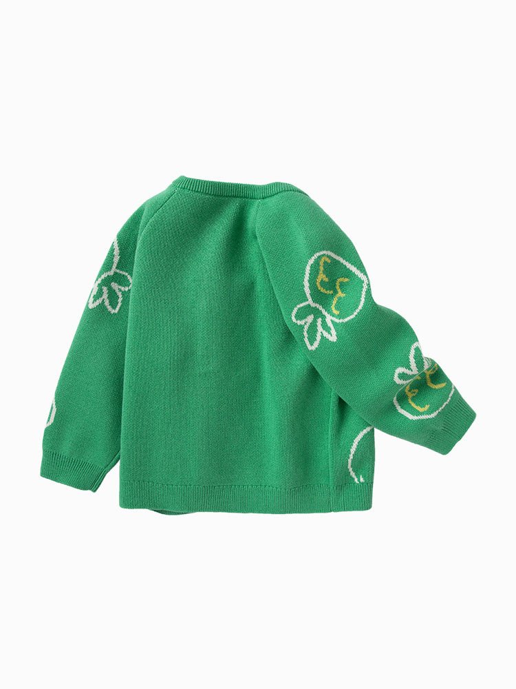 【線上專享】 balabala 童裝嬰童中性100%棉植物花卉圓領毛衫 0-3歲 - balabala