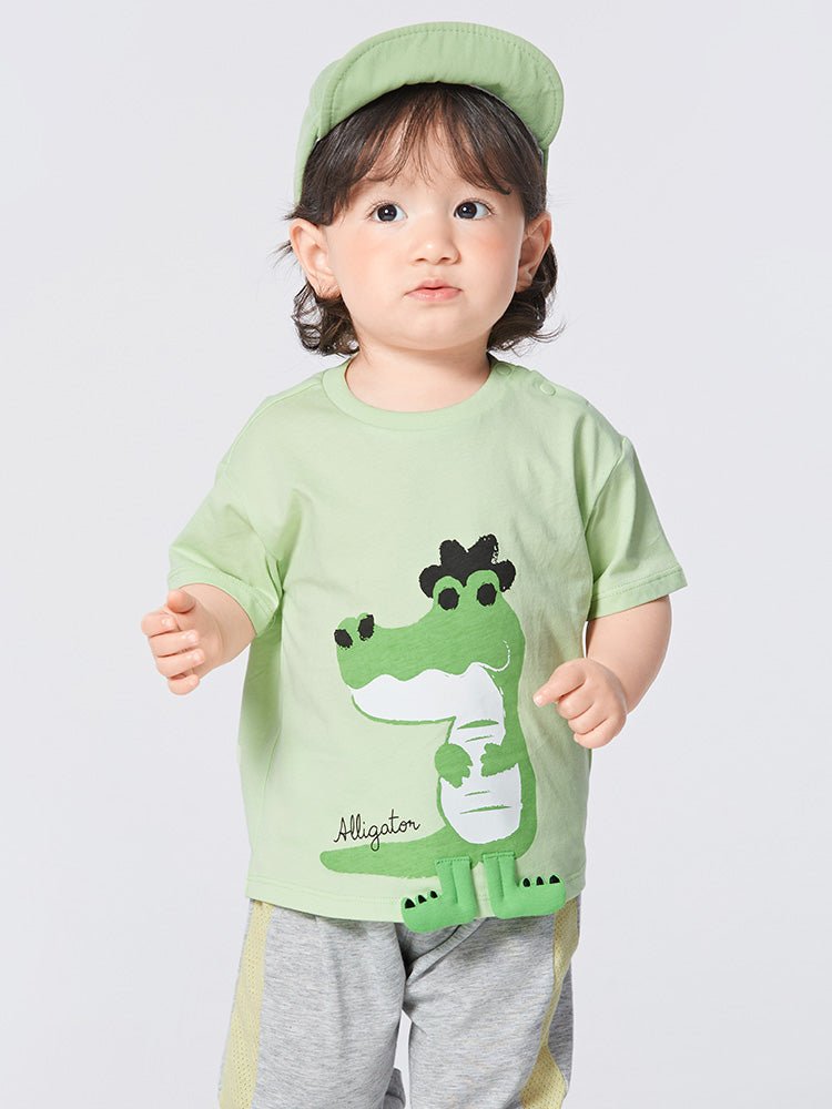 balabala 男嬰童鱷魚100%棉嬰童T恤 0-3歲 - balabala