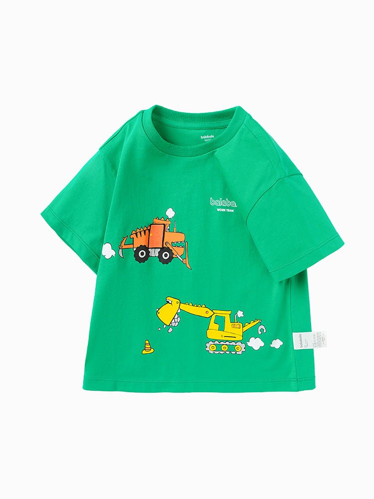balabala 男幼童工程車100%棉男幼童T恤 2-8歲 - balabala