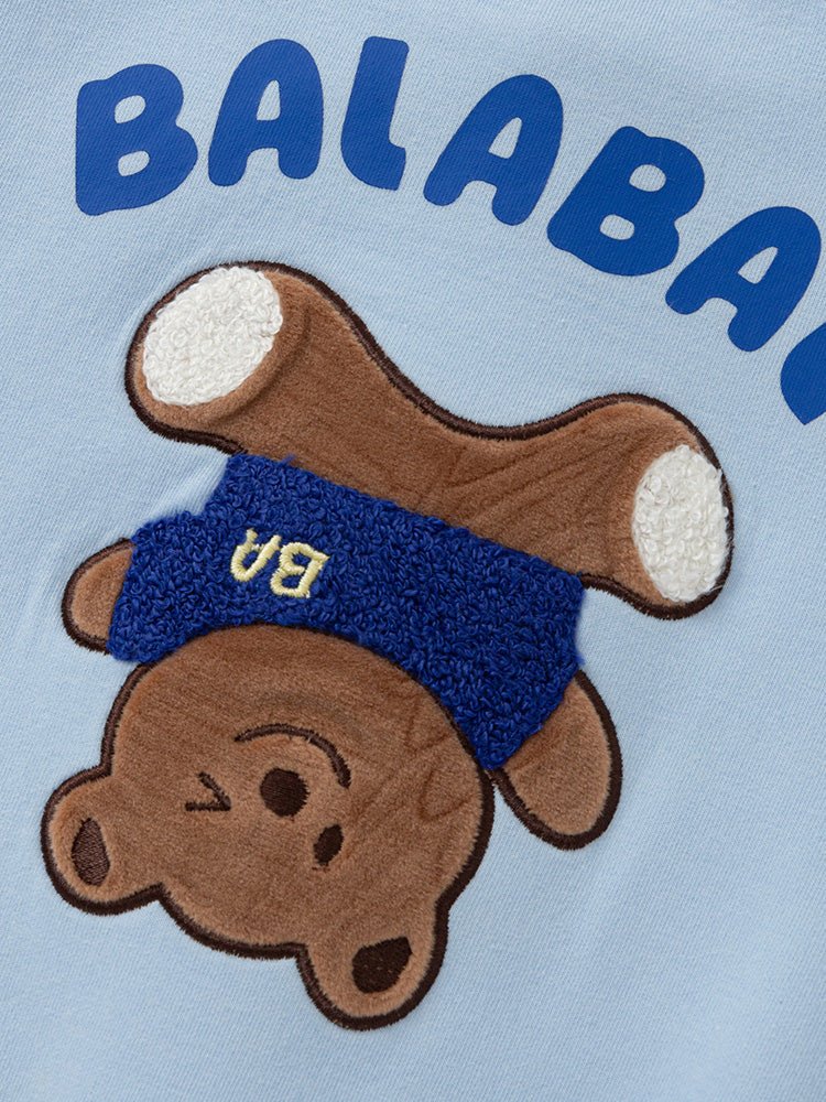 balabala 男嬰童純色圓領針織便服 - balabala
