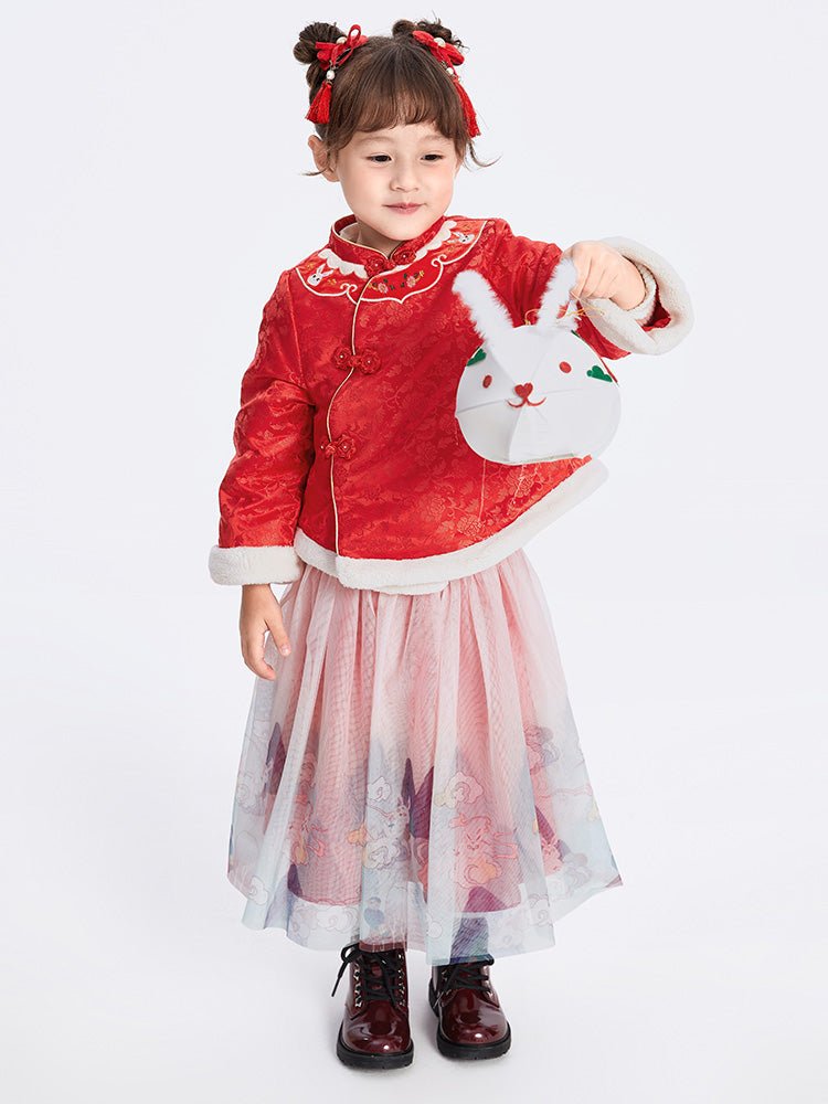 【線上專享】 balabala 童裝幼童女提花國畫梭織長袖套裝 2-8歲 - balabala