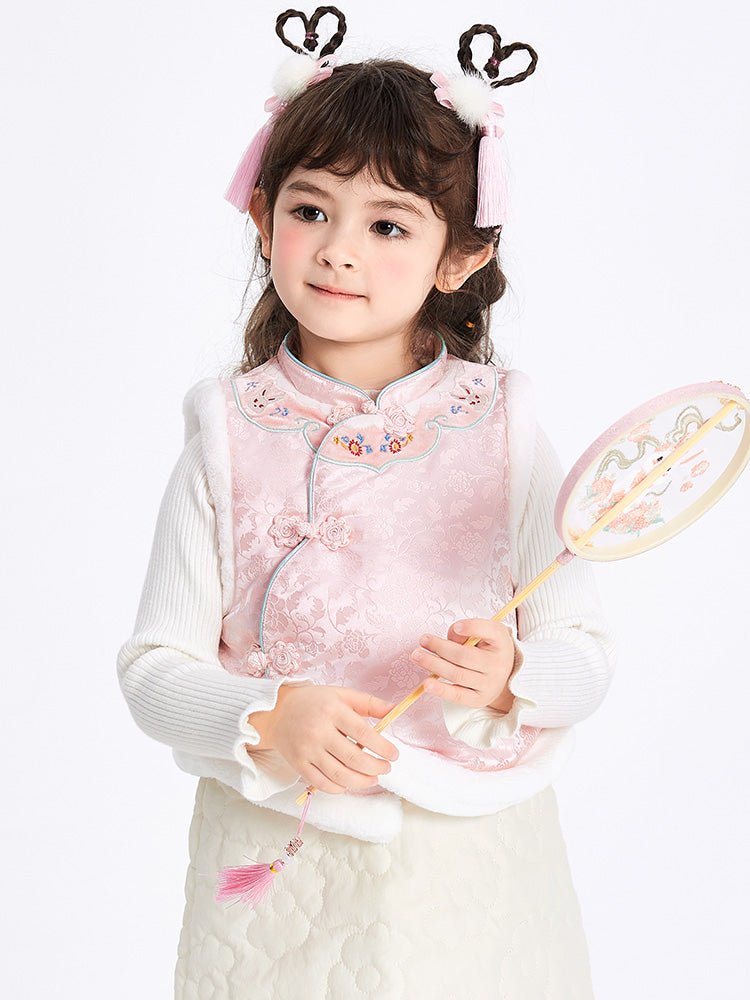 【線上專享】 balabala 童裝幼童女提花梭織馬甲 2-8歲 - balabala
