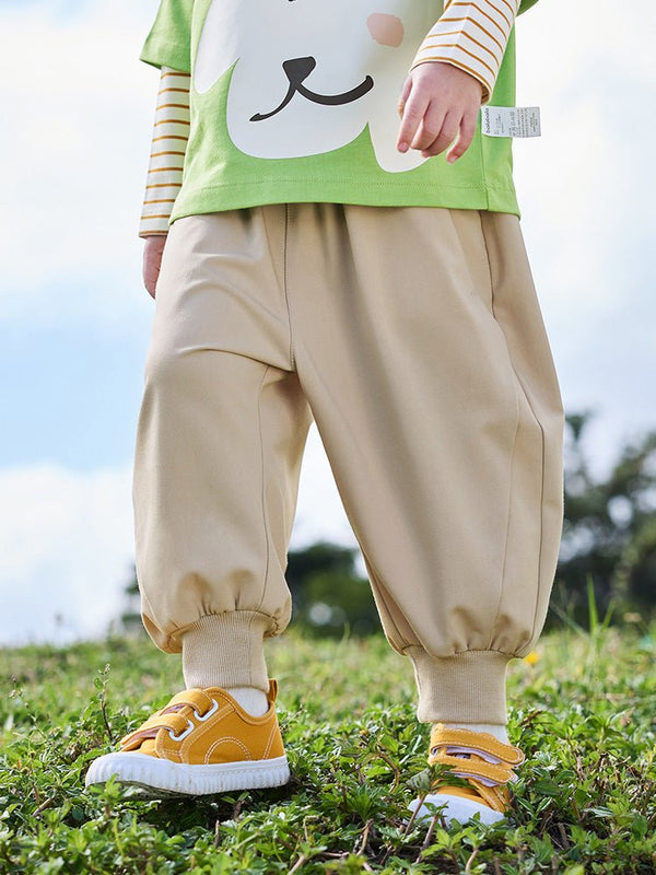 【線上專享】 balabala 童裝幼童男淨色梭織長褲 2-8歲 - balabala