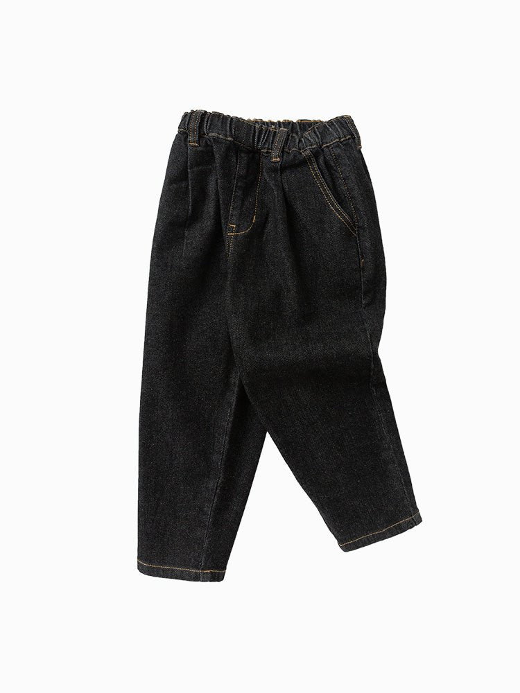 【線上專享】 balabala 童裝幼童男中彈肌理牛仔長褲 2-8歲 - balabala