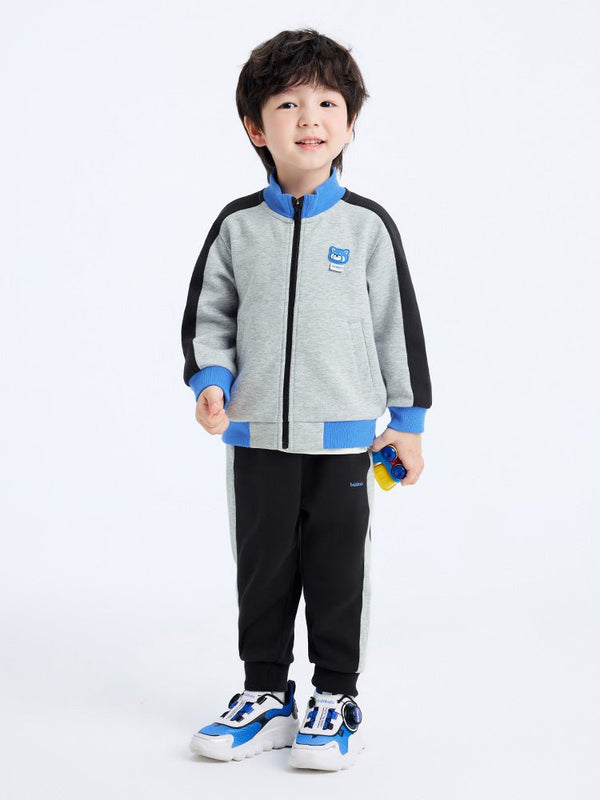 balabala 男幼童色織拼接針織長袖套裝 2-8歲 - balabala