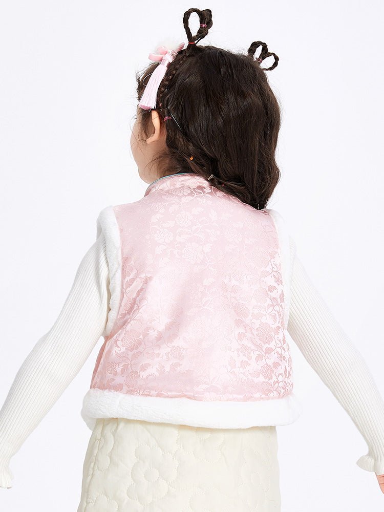 【線上專享】 balabala 童裝幼童女提花梭織馬甲 2-8歲 - balabala