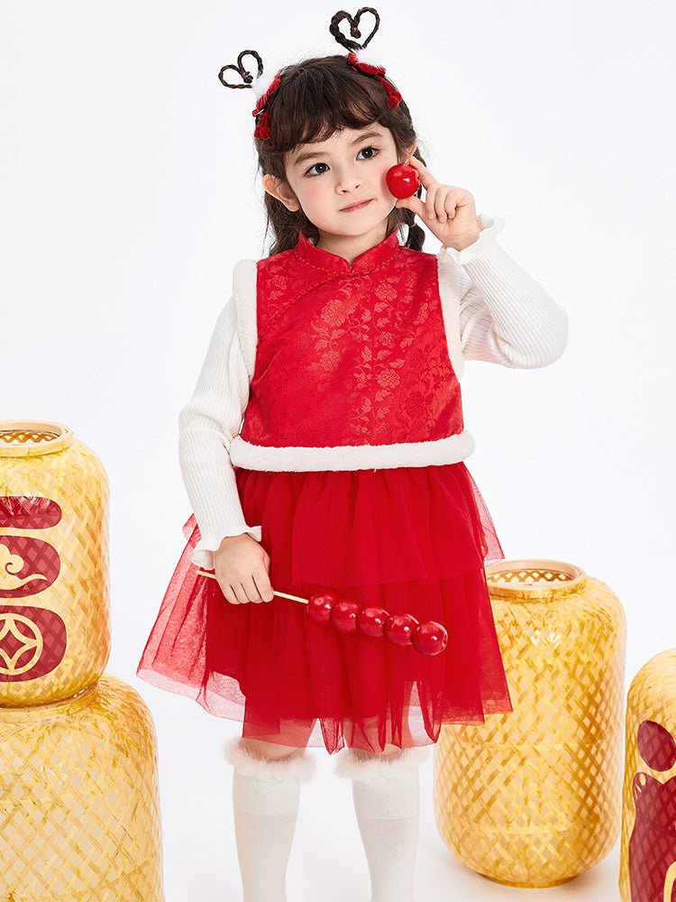 【線上專享】 balabala 童裝幼童女提花提花梭織連衣裙 2-8歲 - balabala