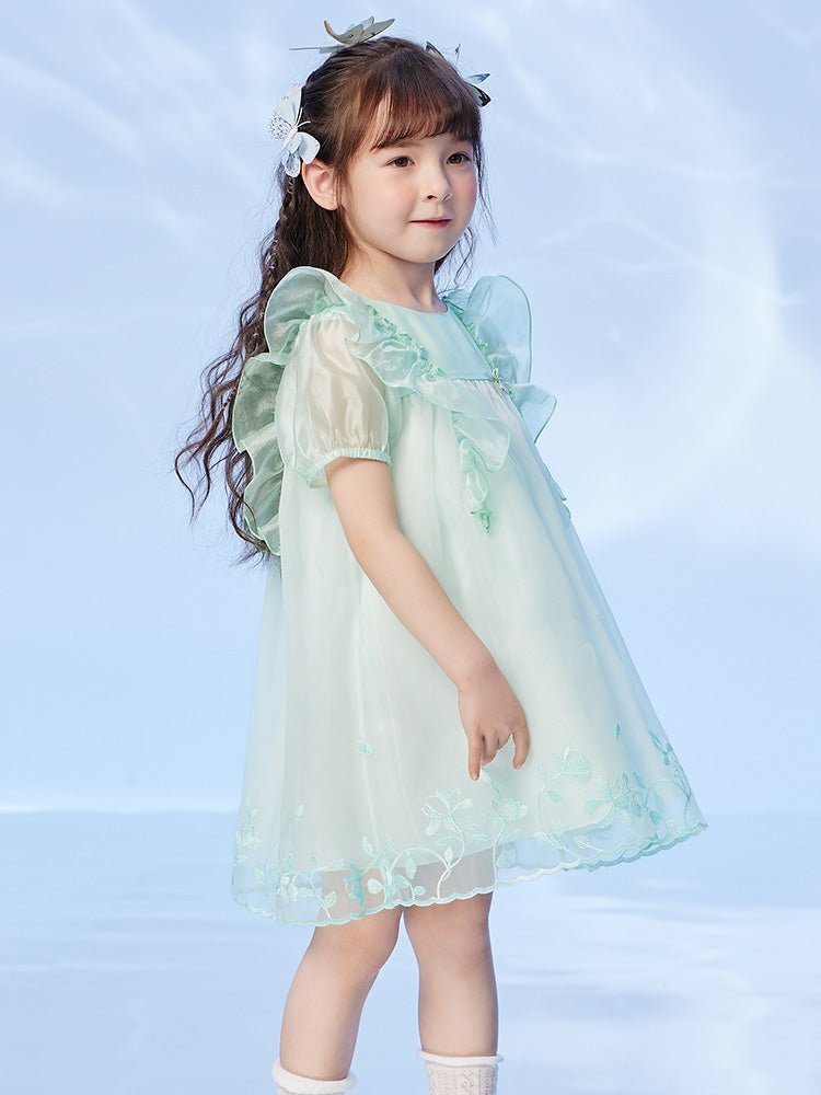 balabala 女幼童精緻繡花連衣裙 2-8嵗 - balabala