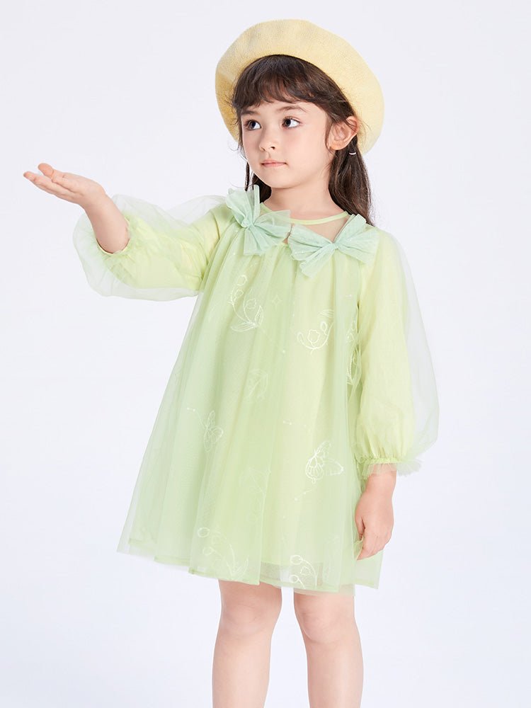 【線上專享】 balabala 童裝幼童女梭織連衣裙 2-8歲 - balabala
