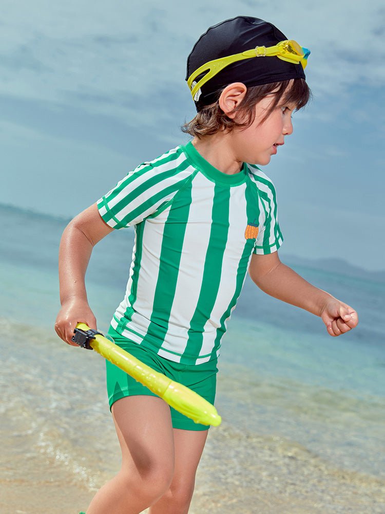 balabala 男幼童條紋撞色泳衣 2-8嵗 - balabala