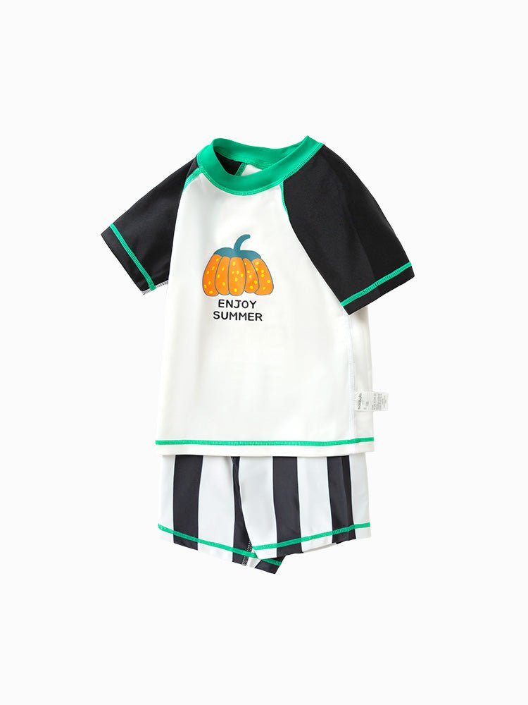 balabala 男幼童條紋撞色泳衣 2-8嵗 - balabala
