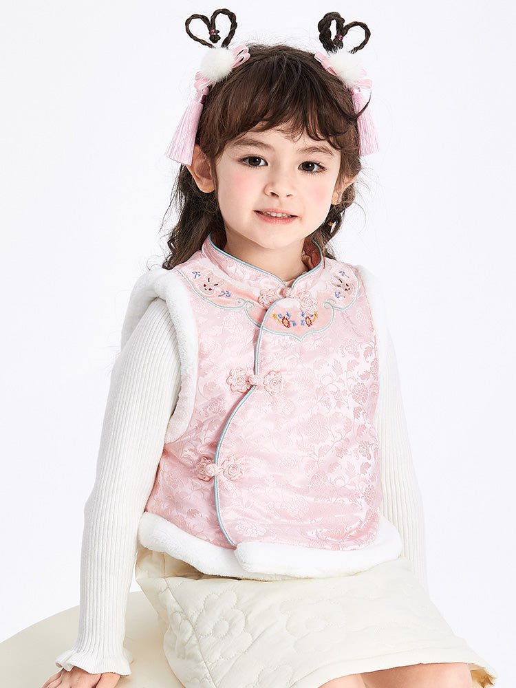 【線上專享】 balabala 童裝幼童女提花梭織馬甲 2-8歲 - balabala