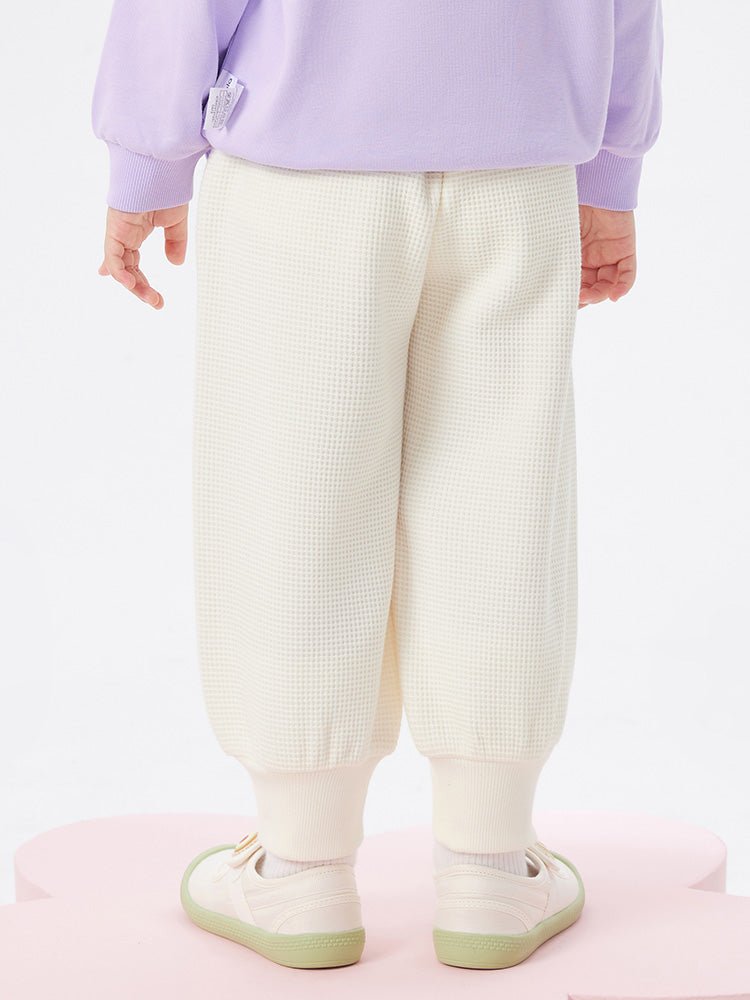 【線上專享】 balabala 童裝幼童女華夫格針織長褲 2-8歲 - balabala