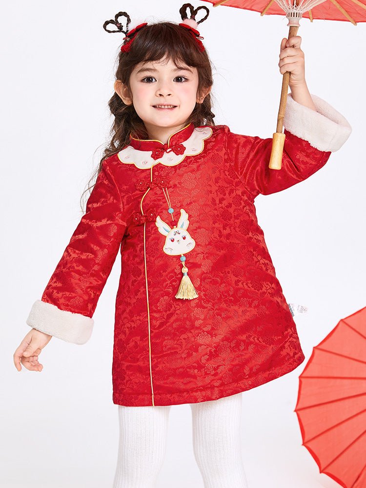 【線上專享】 balabala 童裝幼童女提花提花梭織連衣裙 2-8歲 - balabala