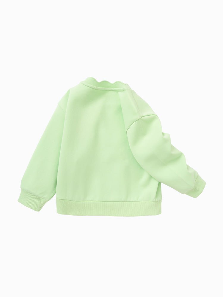balabala 女幼童彈力立體花朵圓領衛衣 2-8歲 - balabala