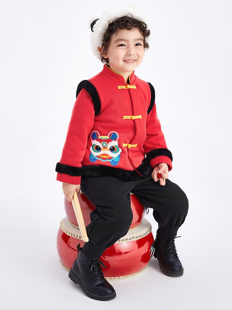 【線上專享】 balabala 童裝幼童男生肖兔針織長袖套裝 2-8歲 - balabala