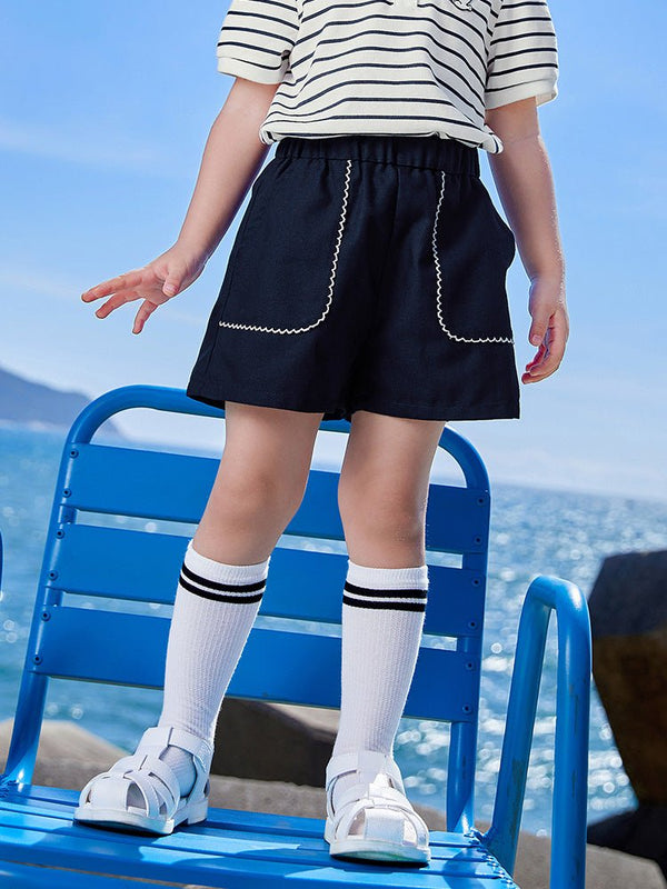 【網店專限】balabala 童裝女童日常休閒學院風短褲 2-8歲 - balabala