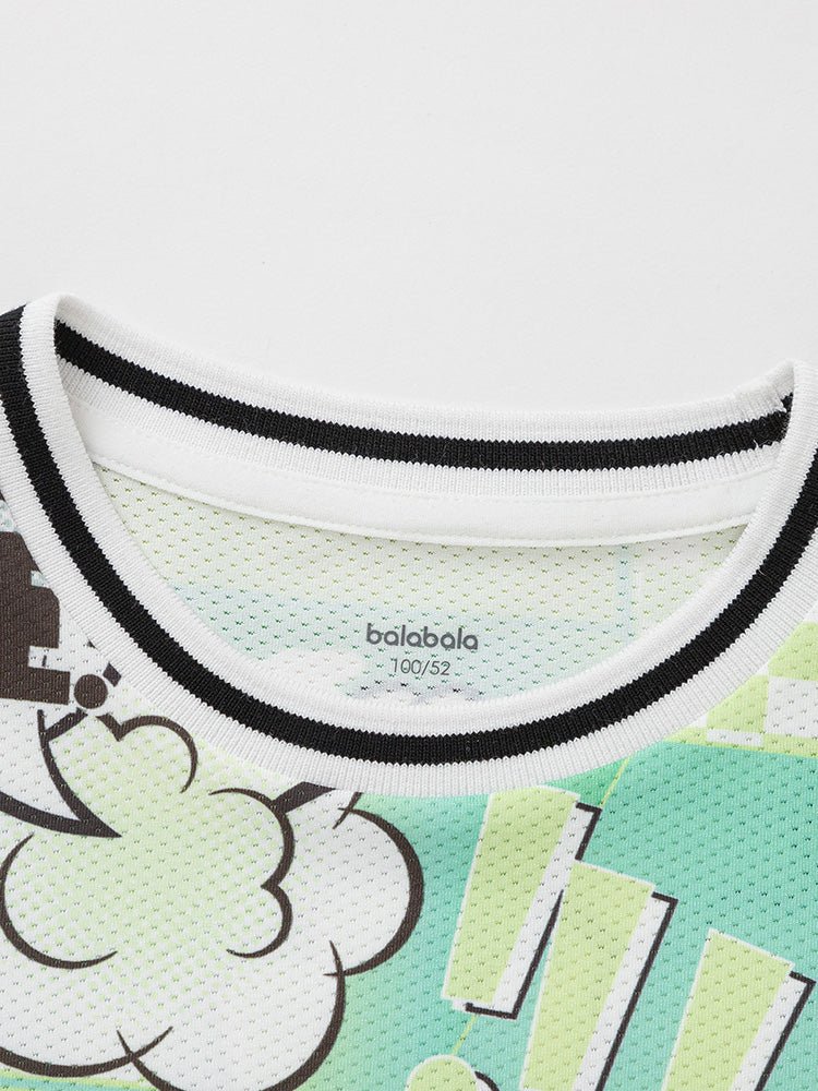 【網店專限】balabala 潮流機甲印花短袖套裝 2-8歲 - balabala