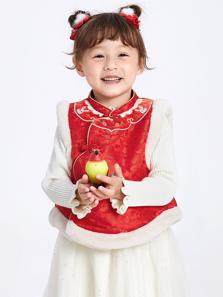 【線上專享】 balabala 童裝幼童女提花梭織馬甲 2-8歲 - balabala
