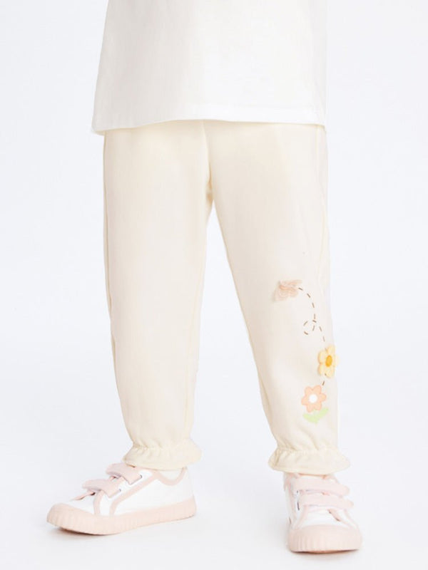balabala 女幼童立體花朵針織長褲 2-8歲 - balabala